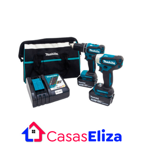 Parafusadeira + Chave De Impacto A Bateria 18v Combo Brushless Dlx2286x-P Makita